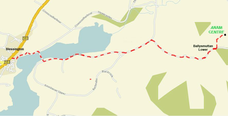 Map showing the location of the ANAM Centre